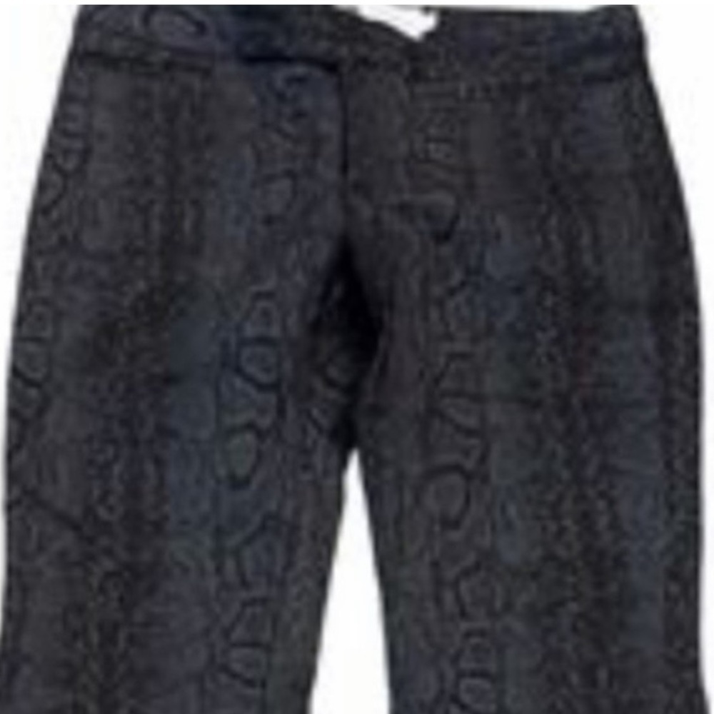 Lyla Renai Lux Golf pants Alligator print black Zip Ankle Straight size L NWOT - Picture 4 of 17
